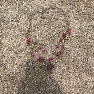 (FREE WITH BUNDLE PURCHASE) Y2K unique layered purple beaded necklace!